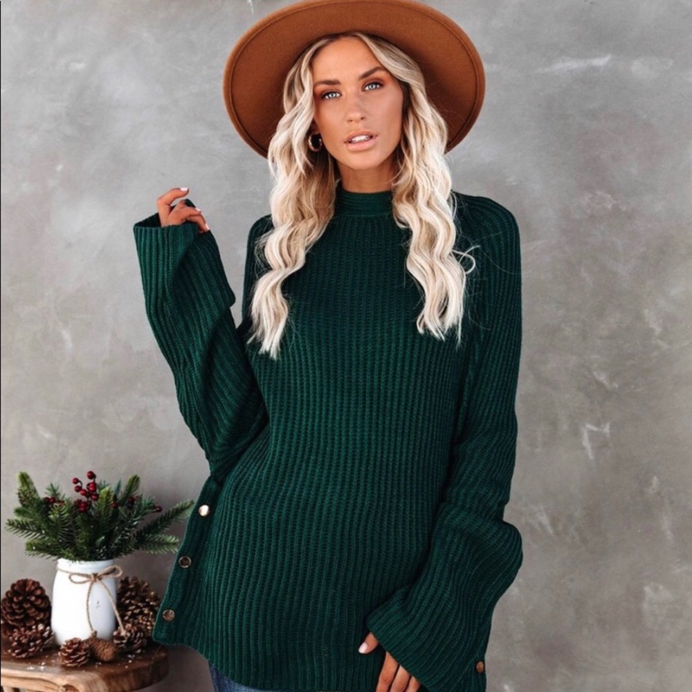 Vici Push My Buttons Sweater NWT